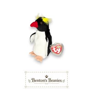 Frigid the Penguin Ty Beanie Baby | Arctic Ice Walker 🐧 | Mint Heart Tag ⭐